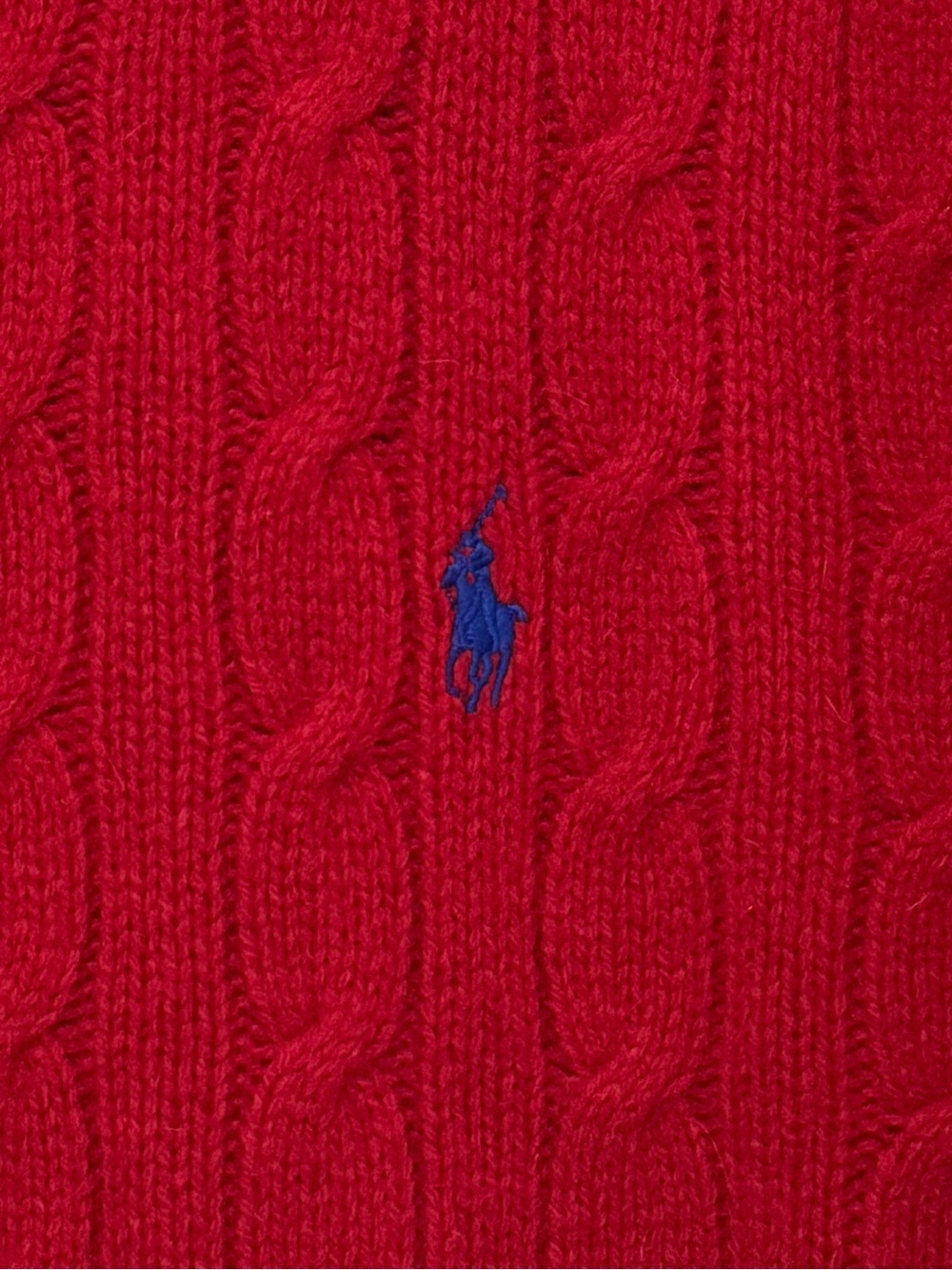 Ralph Lauren Cable Knit Wool Sweater Red Size Medium Women’s Relaxed Oversized - Picture 5 of 8